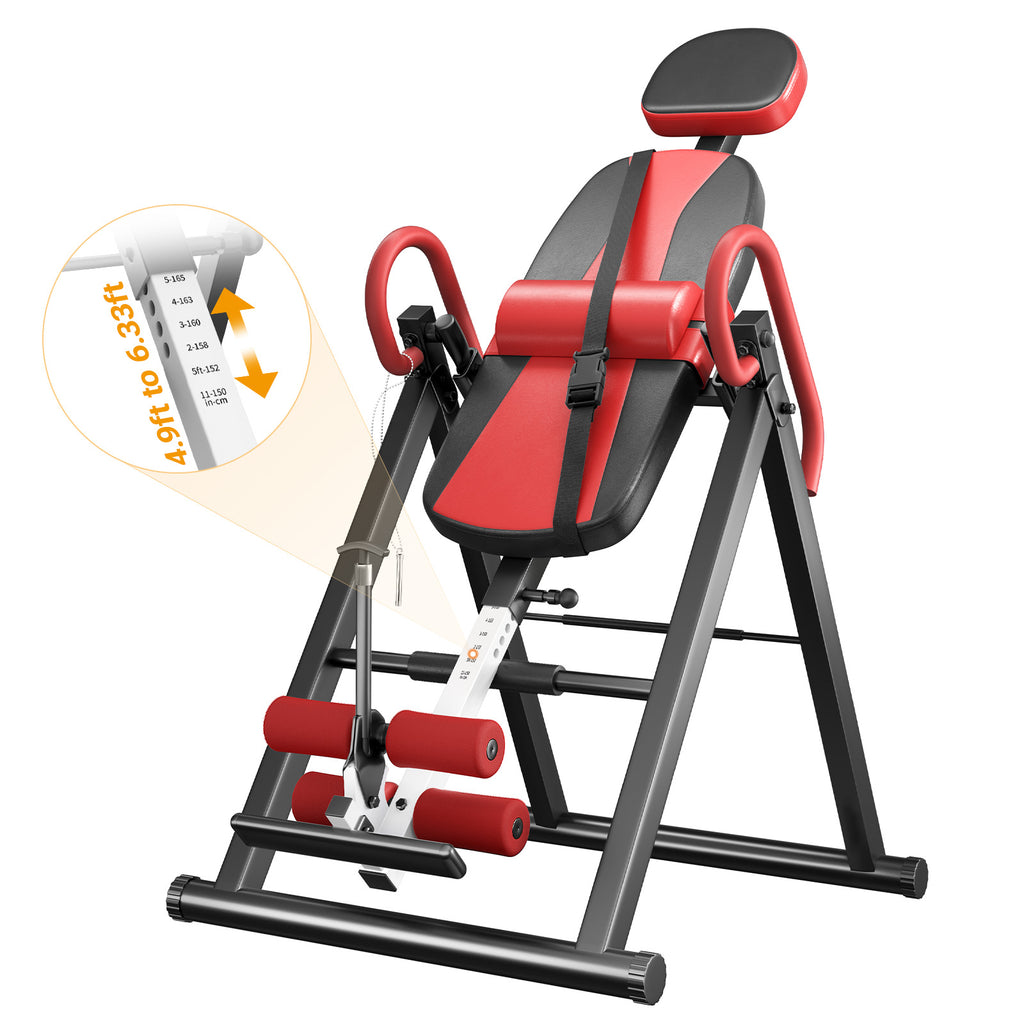 Heavy Duty Inversion Table, 300lb Capacity Back Therapy Reflexology