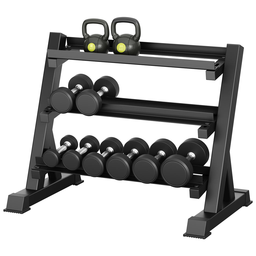 Dumbbell Rack, 3-Tier 1100lb Weights Rack Adjustable Dumbbells Storage Rack Holder Home Gym Storage Organizer