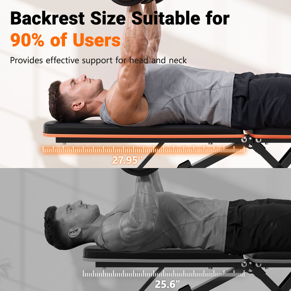 COFUNOK Adjustable Folding Weight Bench for Home Gym, 827 lbs Capacity Multi-Functional Workout Bench with 7 Positions for Full Body