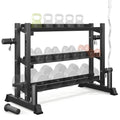 Dumbbell Rack, 3-Tier Adjustable Weight Rack for Home Gym, 1100LB Capacity Heavy-Duty Weight Stand