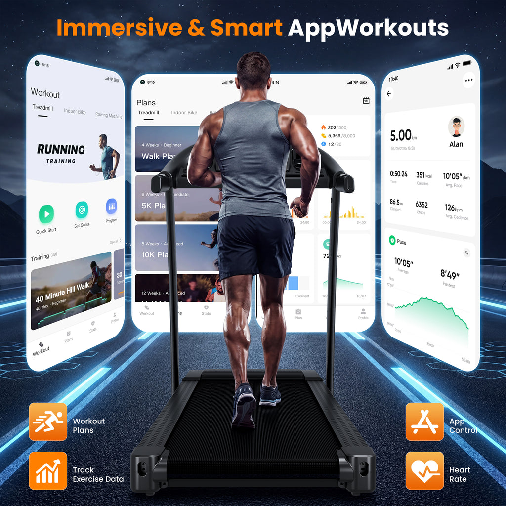 COFUNOK 16% Auto Incline Folding Treadmill ,4.0HP Treadmill for Home and Office,300-400LBS Capacity,10MPH Incline Treadmill with Heart Rate & Body Fat Monitor,App