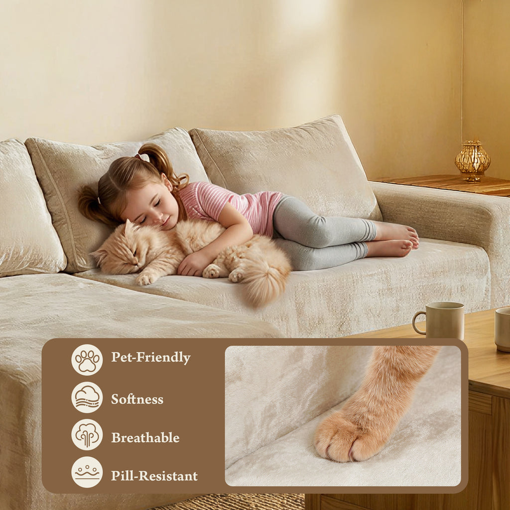 COFUNOK Boneless Couches for Living Room, 94" L-Shaped Sectional Sofa, Corduroy, Left Chaise, Camel