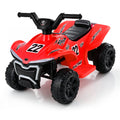 COFUNOK 12V Electric Kids Ride-On ATV Quad w/ Bluetooth, 2mph Max, Treaded Tires, LED Lights, Radio - Red
