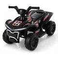 COFUNOK 12V Electric Kids Ride-On ATV Quad w/ Bluetooth, 2mph Max, Treaded Tires, LED Lights, Radio - Black