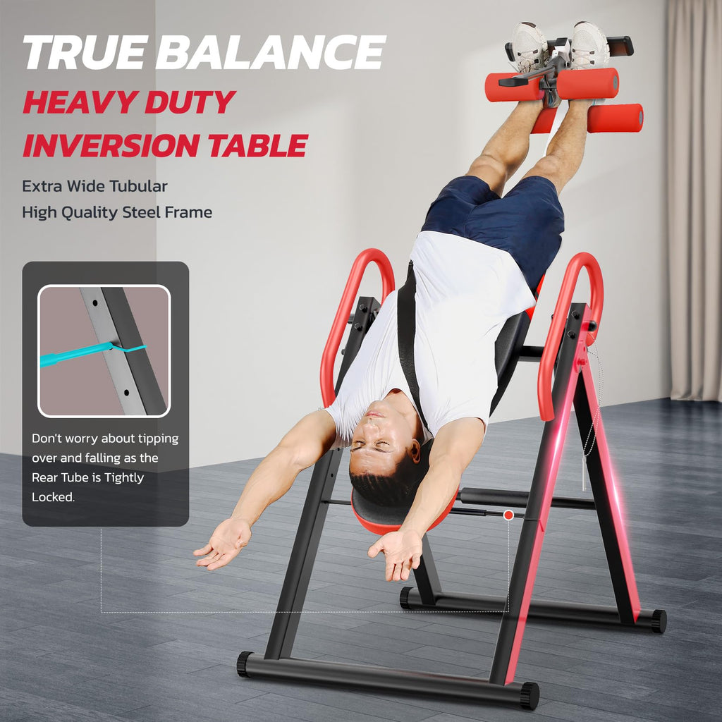 Heavy Duty Inversion Table, 300lb Capacity Back Therapy Reflexology