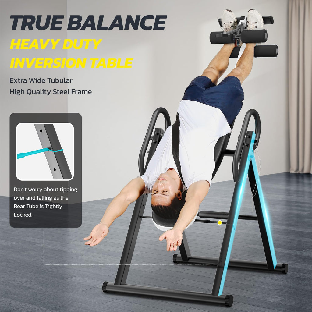 Heavy Duty Inversion Table, 300lb Capacity Back Therapy Reflexology